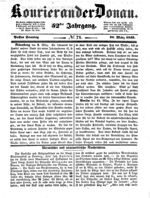 Kourier an der Donau (Donau-Zeitung) Sonntag 20. März 1842