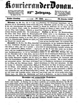 Kourier an der Donau (Donau-Zeitung) Samstag 29. Oktober 1842