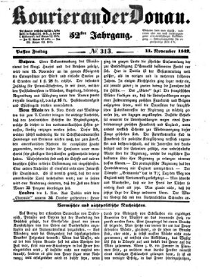 Kourier an der Donau (Donau-Zeitung) Freitag 11. November 1842