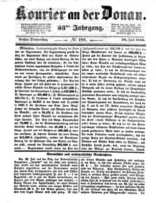 Kourier an der Donau (Donau-Zeitung) Donnerstag 20. Juli 1843