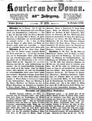 Kourier an der Donau (Donau-Zeitung) Freitag 6. Oktober 1843