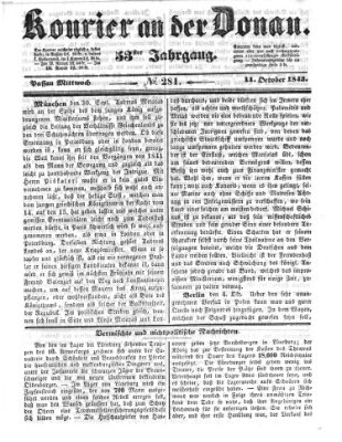 Kourier an der Donau (Donau-Zeitung) Mittwoch 11. Oktober 1843