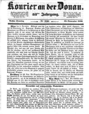 Kourier an der Donau (Donau-Zeitung) Sonntag 19. November 1843