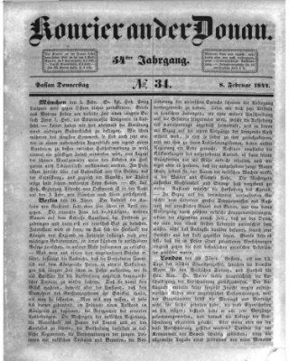 Kourier an der Donau (Donau-Zeitung) Donnerstag 8. Februar 1844