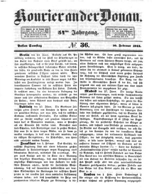 Kourier an der Donau (Donau-Zeitung) Samstag 10. Februar 1844