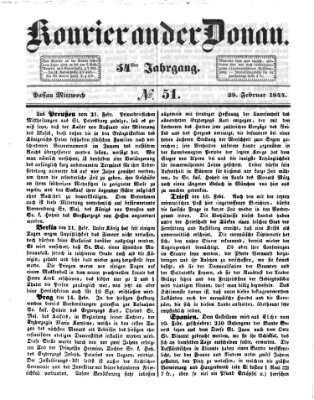 Kourier an der Donau (Donau-Zeitung) Mittwoch 28. Februar 1844