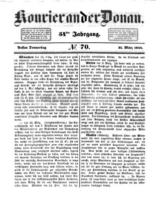 Kourier an der Donau (Donau-Zeitung) Donnerstag 21. März 1844