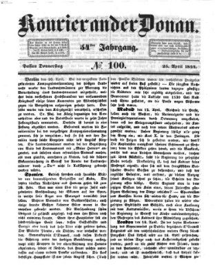 Kourier an der Donau (Donau-Zeitung) Donnerstag 25. April 1844