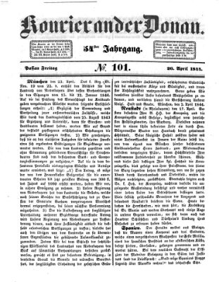 Kourier an der Donau (Donau-Zeitung) Freitag 26. April 1844