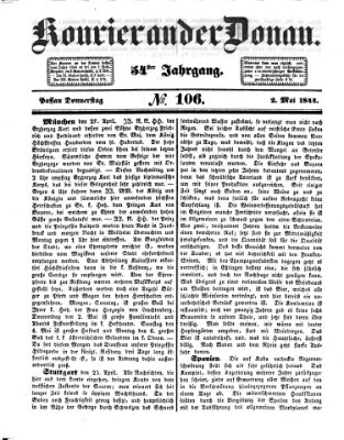 Kourier an der Donau (Donau-Zeitung) Donnerstag 2. Mai 1844