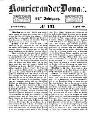 Kourier an der Donau (Donau-Zeitung) Samstag 1. Juni 1844