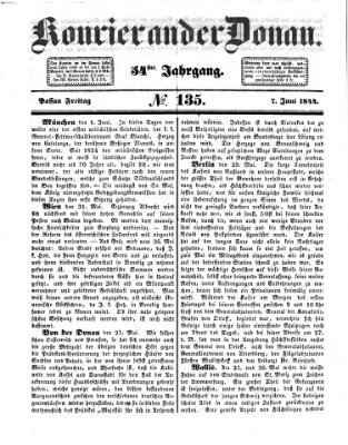 Kourier an der Donau (Donau-Zeitung) Freitag 7. Juni 1844