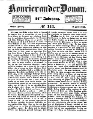 Kourier an der Donau (Donau-Zeitung) Freitag 14. Juni 1844