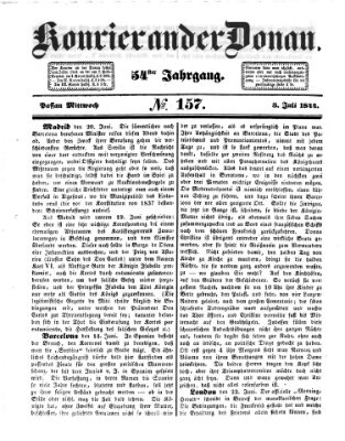 Kourier an der Donau (Donau-Zeitung) Mittwoch 3. Juli 1844