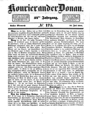 Kourier an der Donau (Donau-Zeitung) Mittwoch 24. Juli 1844