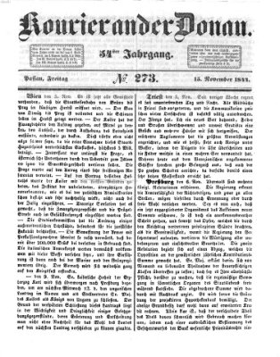 Kourier an der Donau (Donau-Zeitung) Freitag 15. November 1844