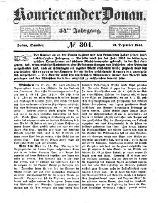 Kourier an der Donau (Donau-Zeitung) Samstag 21. Dezember 1844