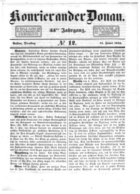 Kourier an der Donau (Donau-Zeitung) Dienstag 14. Januar 1845