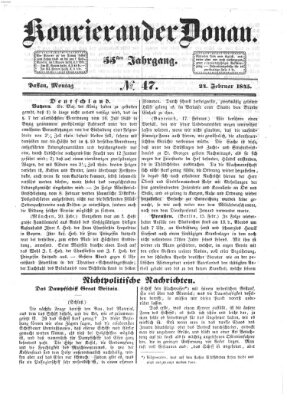 Kourier an der Donau (Donau-Zeitung) Montag 24. Februar 1845