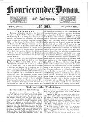 Kourier an der Donau (Donau-Zeitung) Freitag 28. Februar 1845