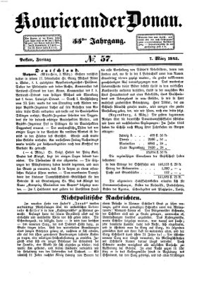 Kourier an der Donau (Donau-Zeitung) Freitag 7. März 1845