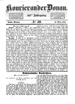 Kourier an der Donau (Donau-Zeitung) Montag 10. März 1845