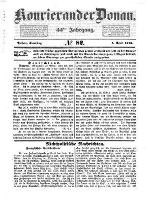 Kourier an der Donau (Donau-Zeitung) Samstag 5. April 1845