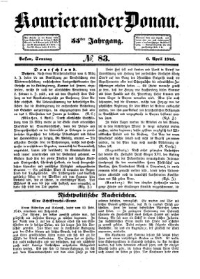 Kourier an der Donau (Donau-Zeitung) Sonntag 6. April 1845