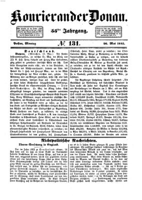 Kourier an der Donau (Donau-Zeitung) Montag 26. Mai 1845