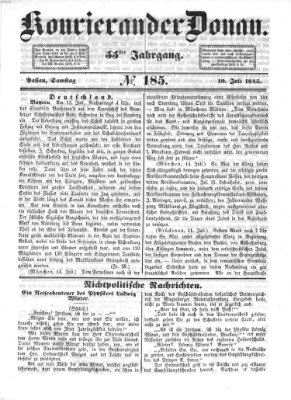 Kourier an der Donau (Donau-Zeitung) Samstag 19. Juli 1845