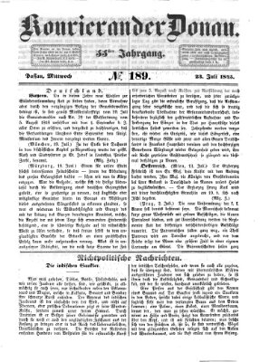 Kourier an der Donau (Donau-Zeitung) Mittwoch 23. Juli 1845