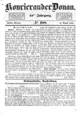 Kourier an der Donau (Donau-Zeitung) Montag 11. August 1845