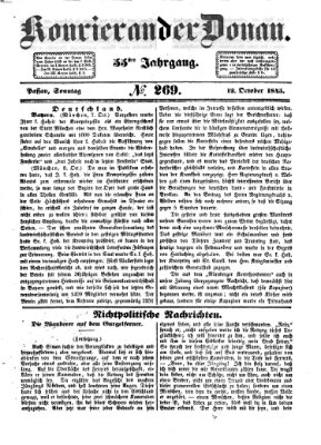 Kourier an der Donau (Donau-Zeitung) Sonntag 12. Oktober 1845