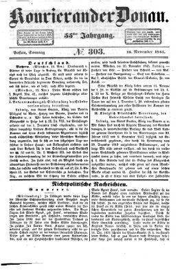 Kourier an der Donau (Donau-Zeitung) Sonntag 16. November 1845