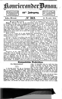 Kourier an der Donau (Donau-Zeitung) Mittwoch 24. Dezember 1845