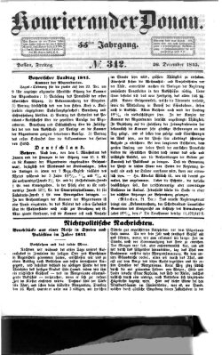 Kourier an der Donau (Donau-Zeitung) Freitag 26. Dezember 1845