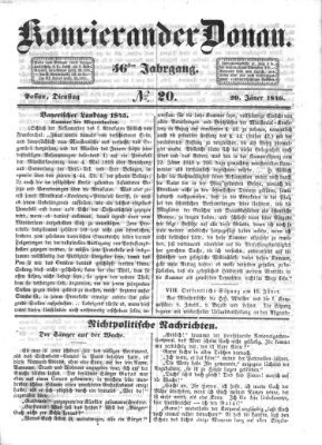 Kourier an der Donau (Donau-Zeitung) Dienstag 20. Januar 1846