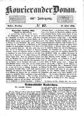 Kourier an der Donau (Donau-Zeitung) Dienstag 27. Januar 1846