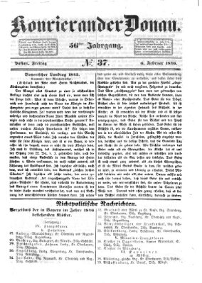 Kourier an der Donau (Donau-Zeitung) Freitag 6. Februar 1846