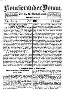 Kourier an der Donau (Donau-Zeitung) Samstag 2. Mai 1846