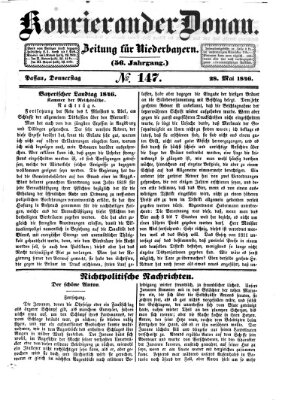 Kourier an der Donau (Donau-Zeitung) Donnerstag 28. Mai 1846