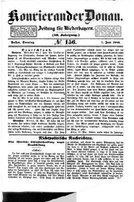Kourier an der Donau (Donau-Zeitung) Sonntag 7. Juni 1846