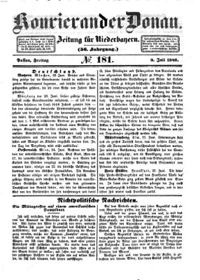 Kourier an der Donau (Donau-Zeitung) Freitag 3. Juli 1846
