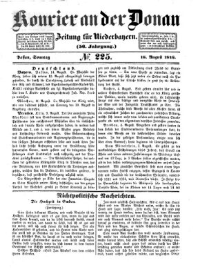 Kourier an der Donau (Donau-Zeitung) Sonntag 16. August 1846