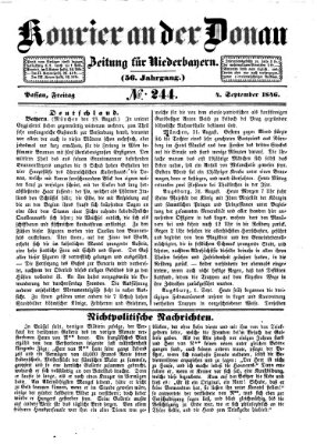 Kourier an der Donau (Donau-Zeitung) Freitag 4. September 1846