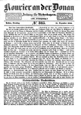 Kourier an der Donau (Donau-Zeitung) Dienstag 15. Dezember 1846