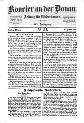 Kourier an der Donau (Donau-Zeitung) Montag 11. Januar 1847