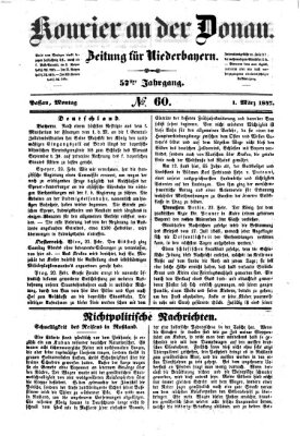 Kourier an der Donau (Donau-Zeitung) Montag 1. März 1847