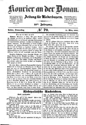 Kourier an der Donau (Donau-Zeitung) Donnerstag 11. März 1847