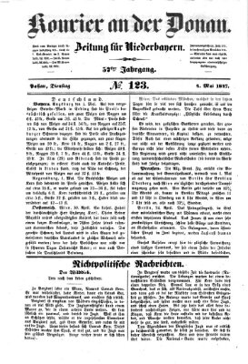 Kourier an der Donau (Donau-Zeitung) Dienstag 4. Mai 1847